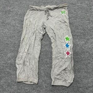 Mix & Co. Joggers Womens Size L Gray Star Graphic Drawstring Casual Sweatpants